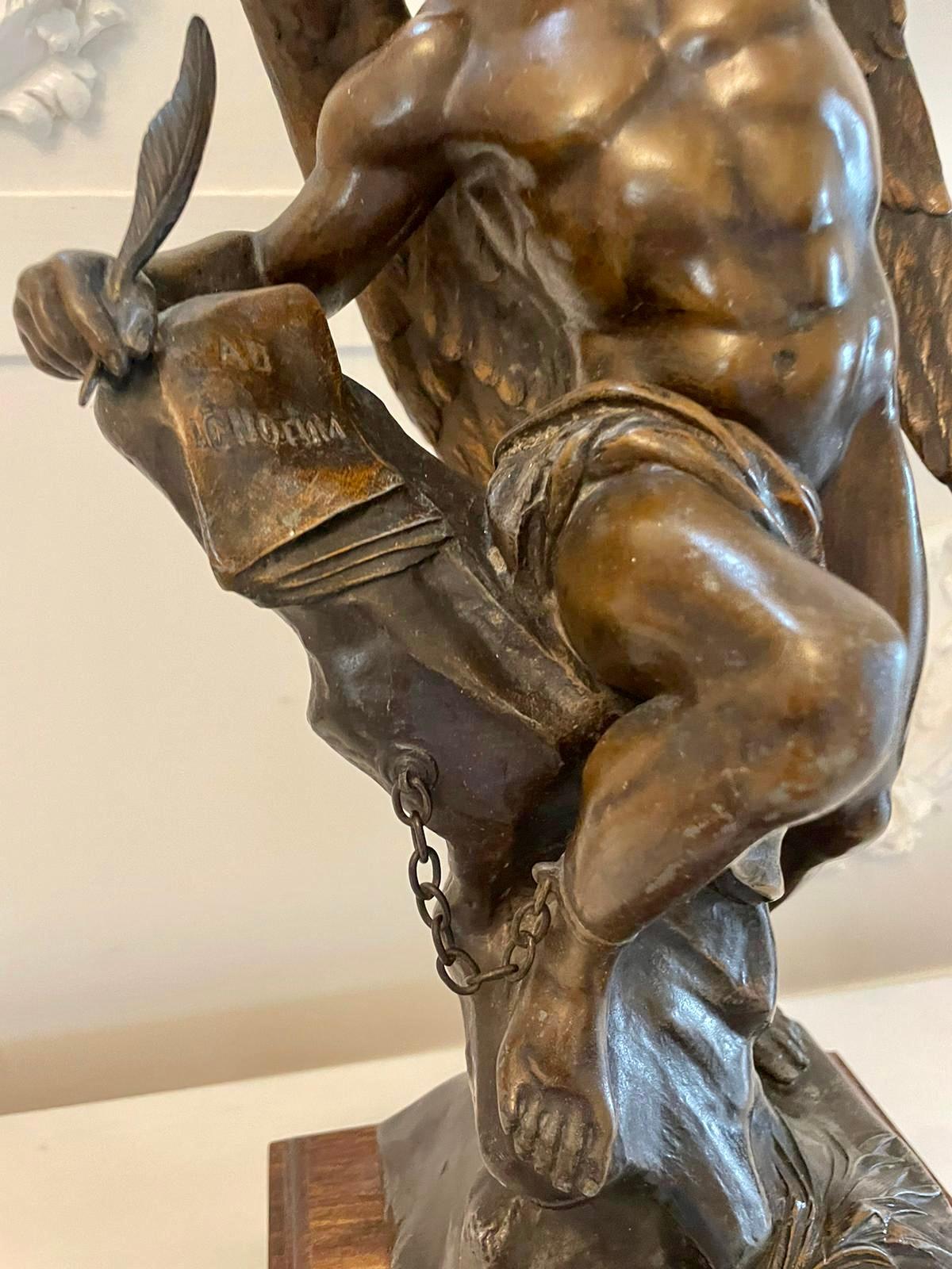 Quality Antique Victorian Angel Spelter Table Lamp 8