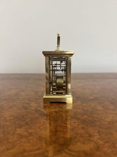 Quality antique Victorian brass carriage clock