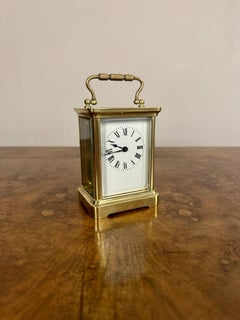 Quality antique Victorian brass carriage clock