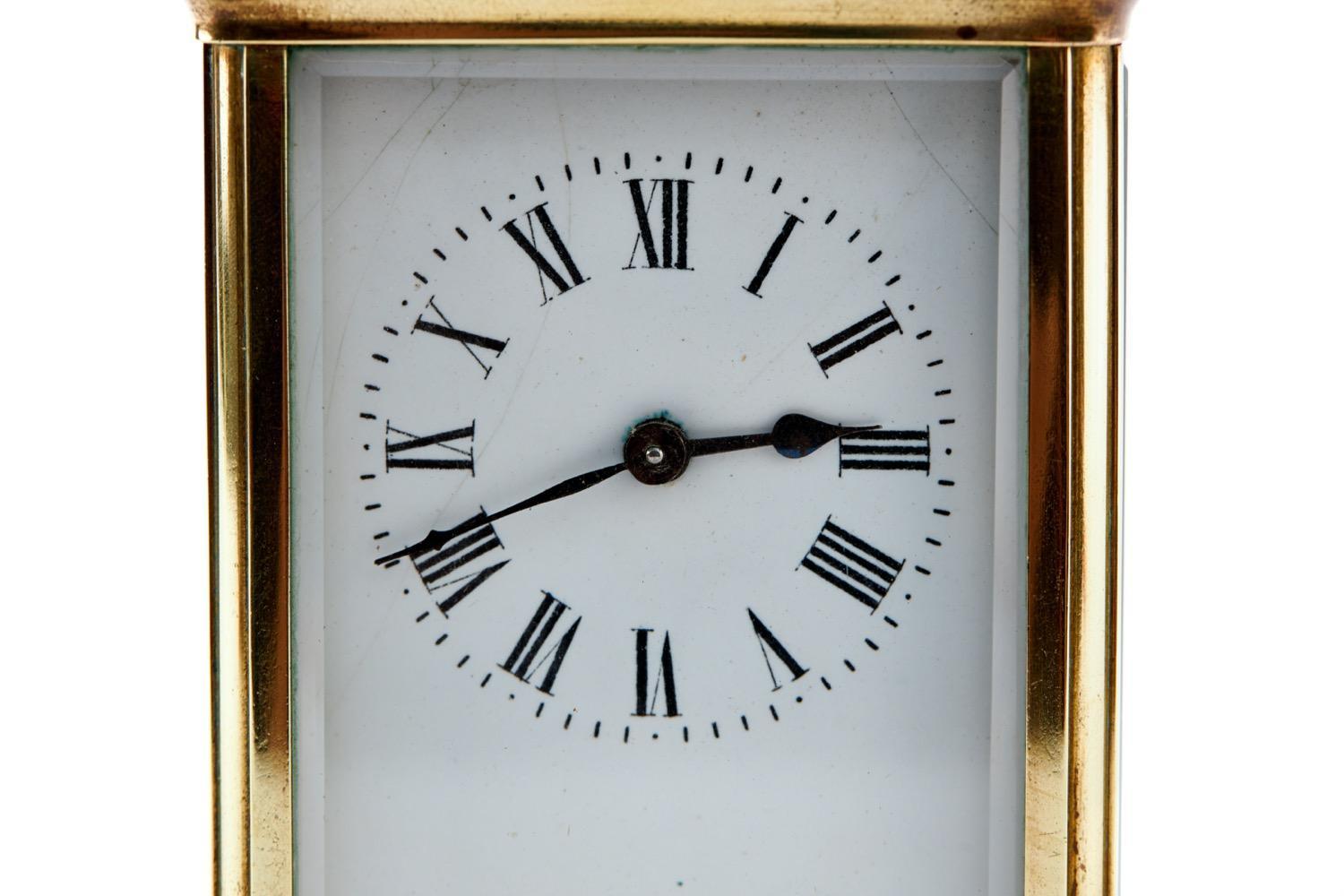 Early Victorian Quality Antique Victorian Brass Carriage Clock For Sale