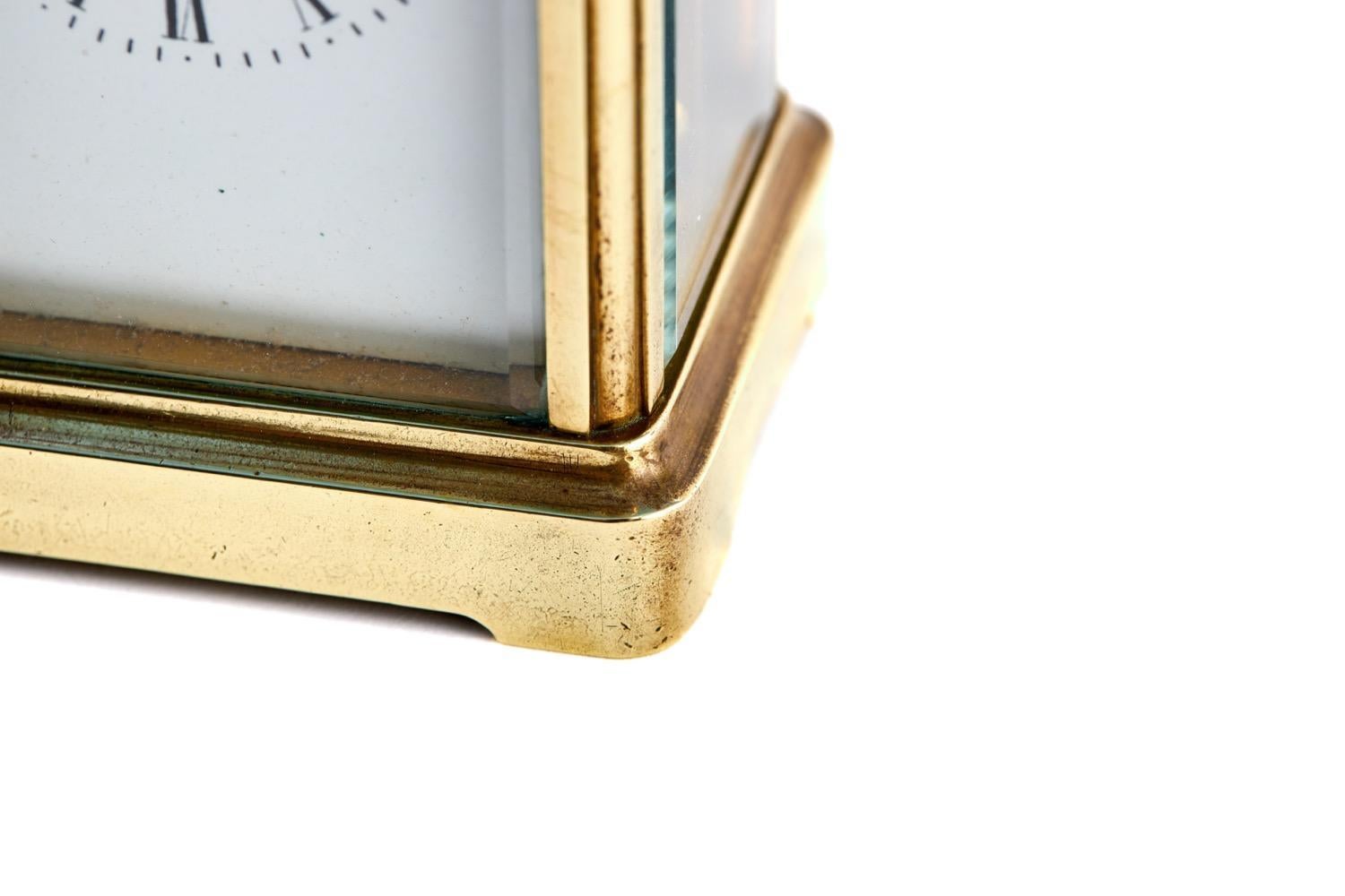 Quality Antique Victorian Brass Carriage Clock In Good Condition For Sale In Ipswich, GB
