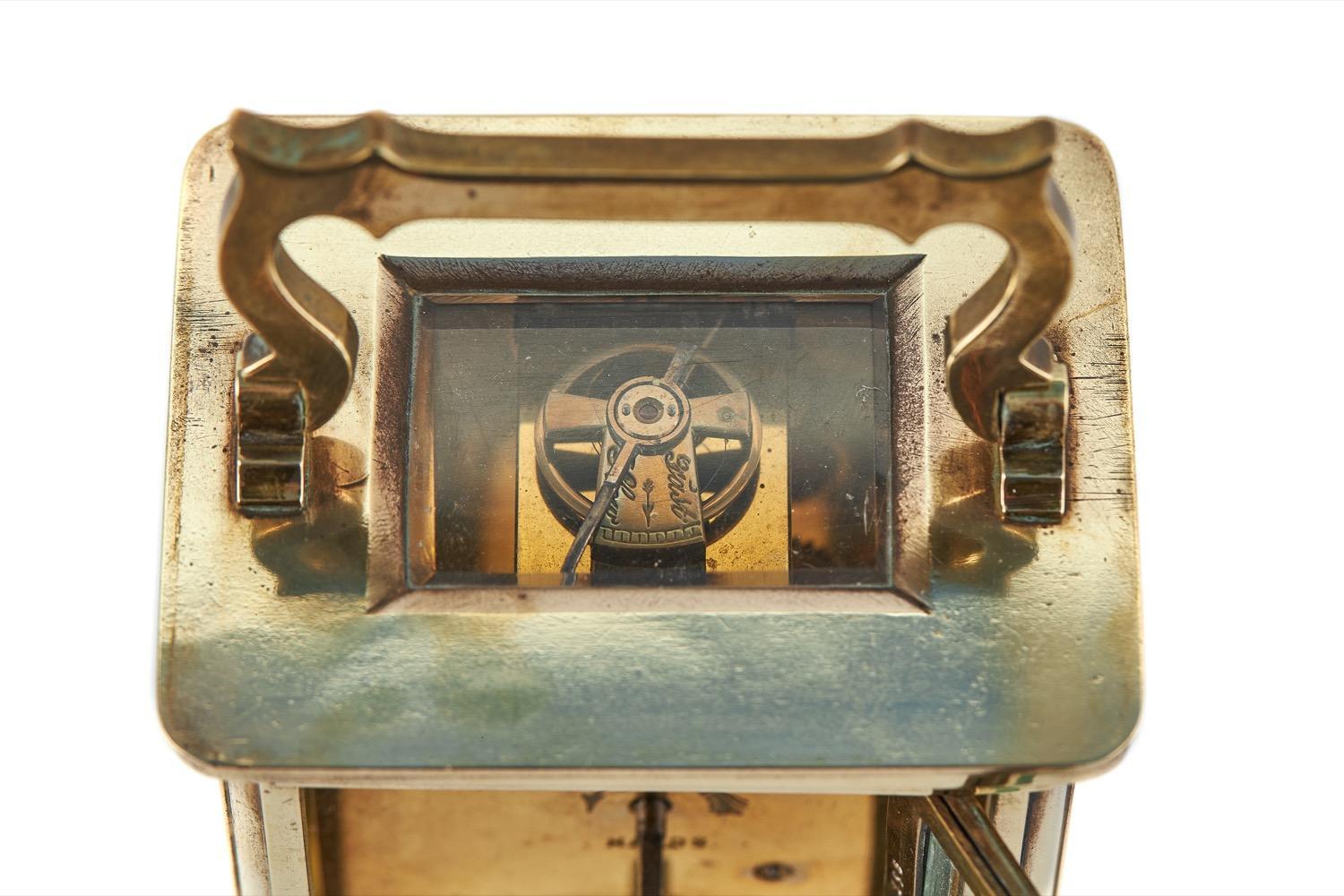 19th Century Quality Antique Victorian Brass Carriage Clock For Sale