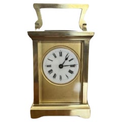 Quality Used Victorian brass carriage clock 