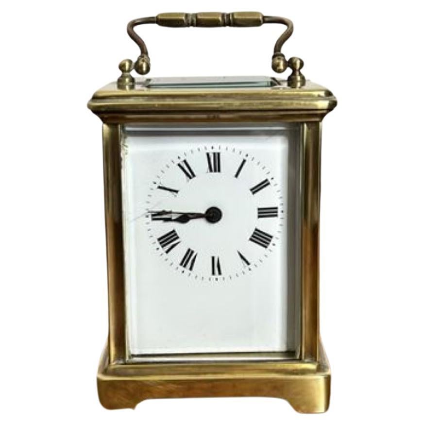 Quality antique Victorian brass carriage clock