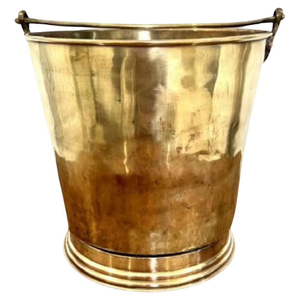 Quality antique Victorian brass coal bucket For Sale at 1stDibs