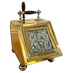 Quality Antique Victorian Brass Coal Scuttle