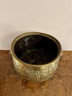Quality antique Victorian brass jardiniere