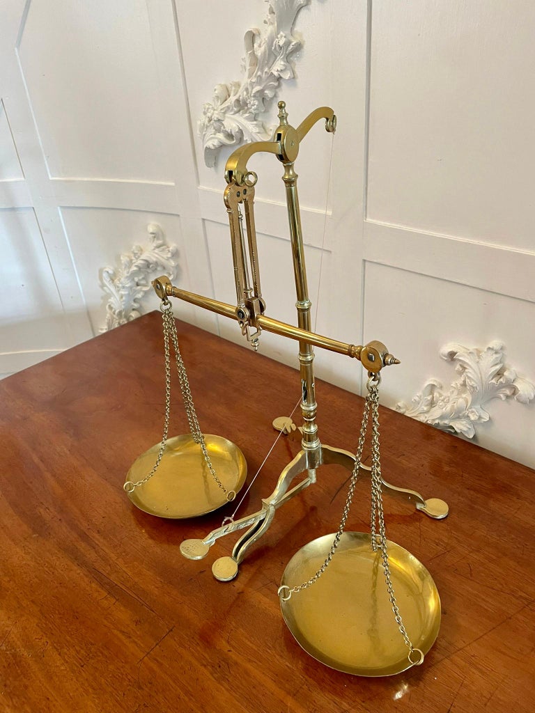 Quality Antique Victorian Brass Scales For Sale at 1stDibs