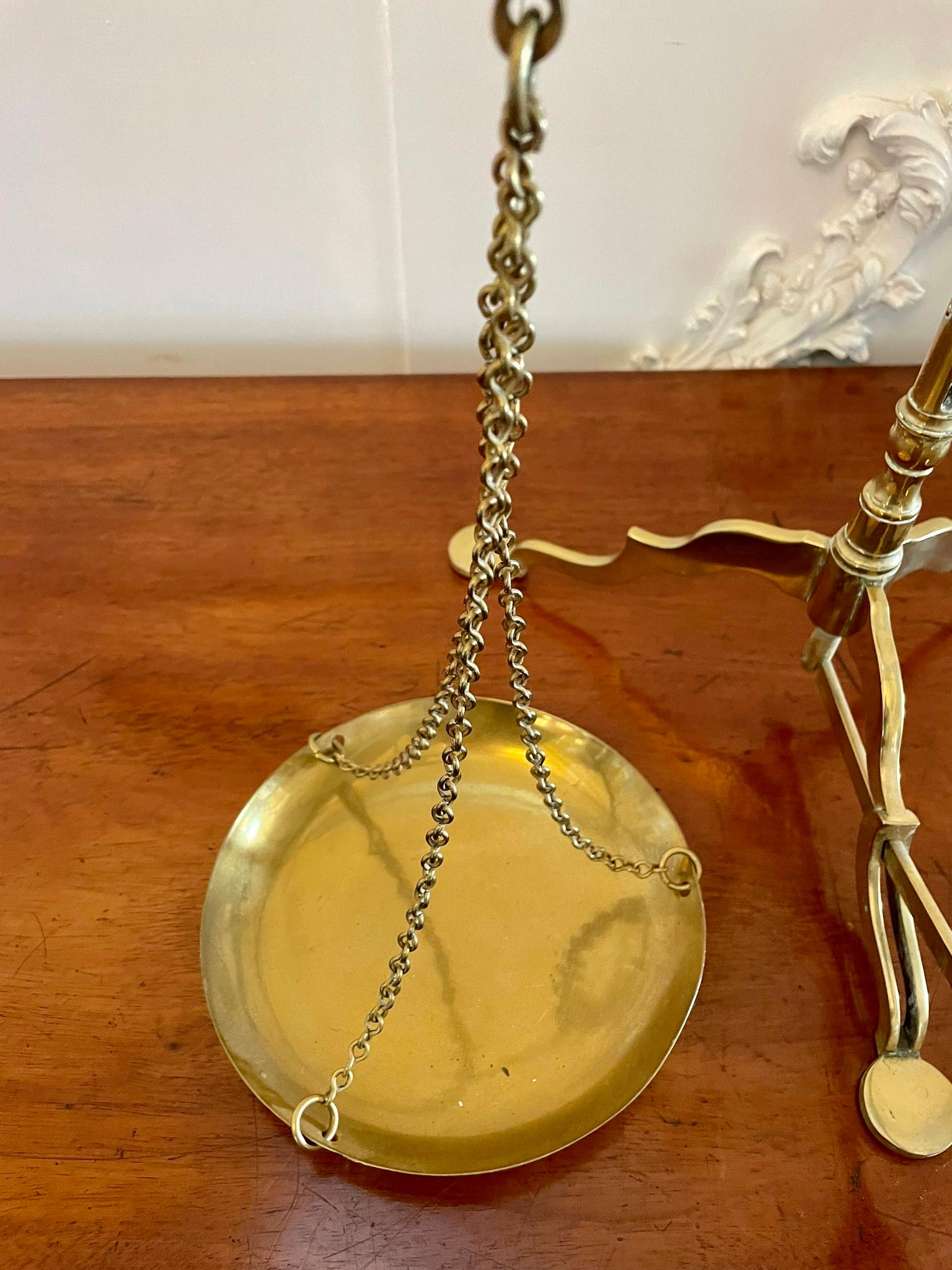 English Quality Antique Victorian Brass Scales  For Sale