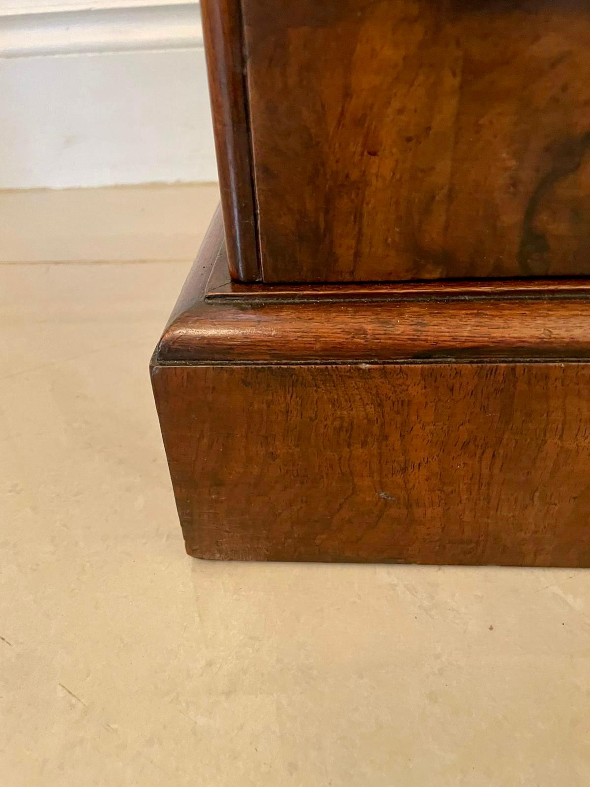 Quality Antique Victorian Burr Walnut Bedside Cabinet/Nightstand 8