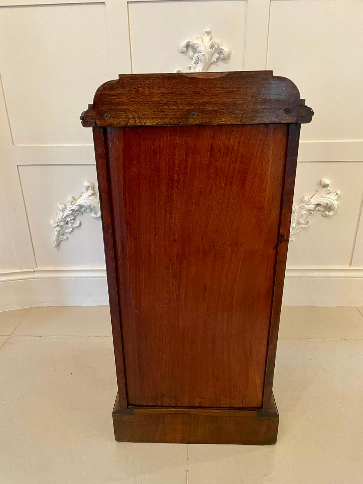Quality Antique Victorian Burr Walnut Bedside Cabinet/Nightstand 9