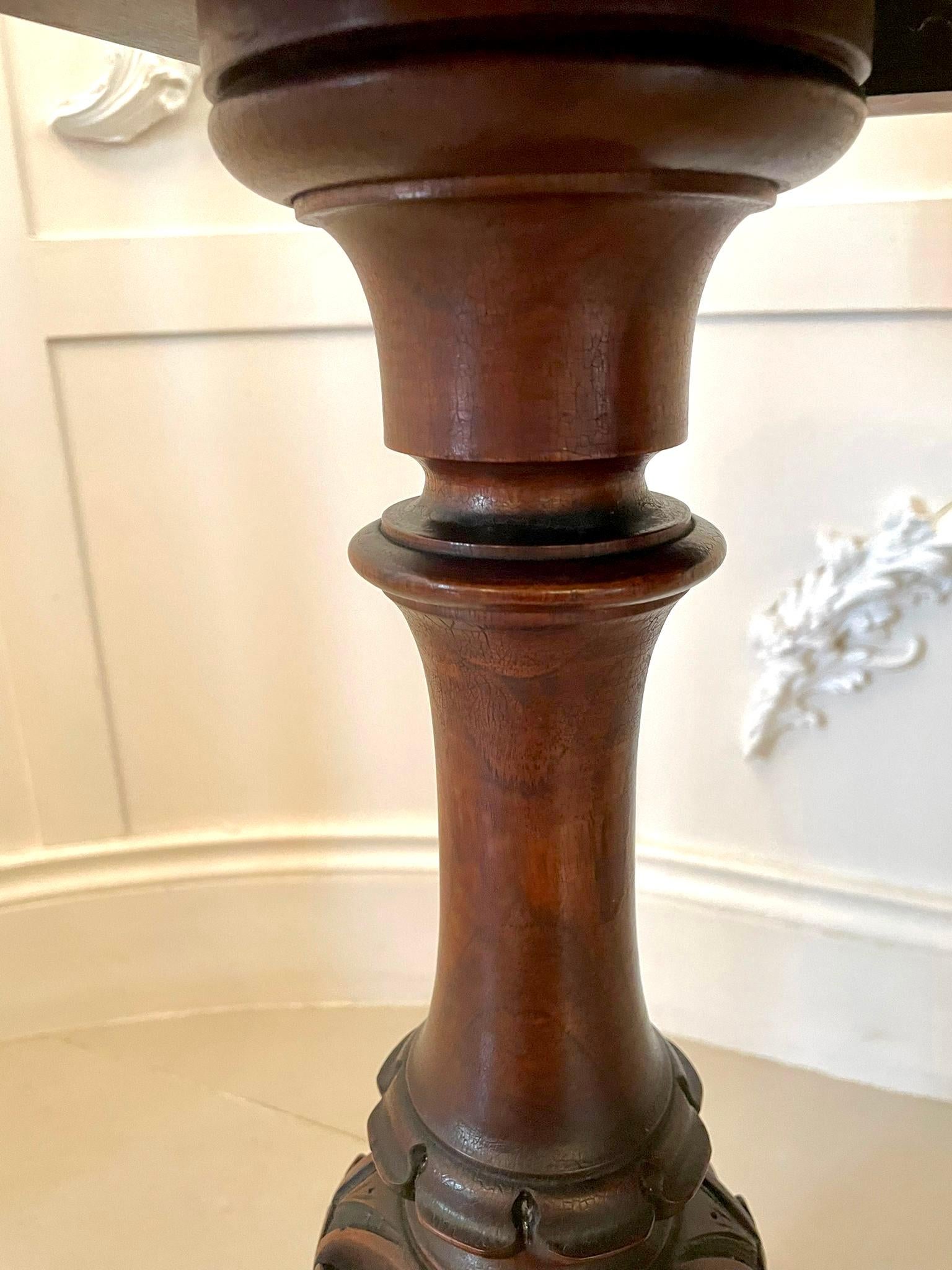 Quality Antique Victorian Burr Walnut Card/Side Table For Sale 5