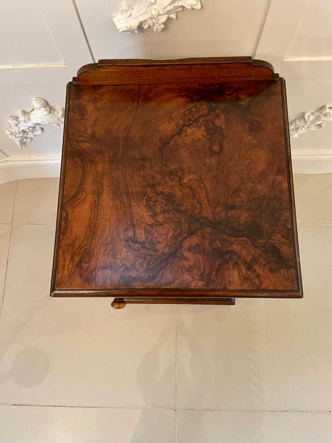 Quality Antique Victorian Burr Walnut Bedside Cabinet/Nightstand 2