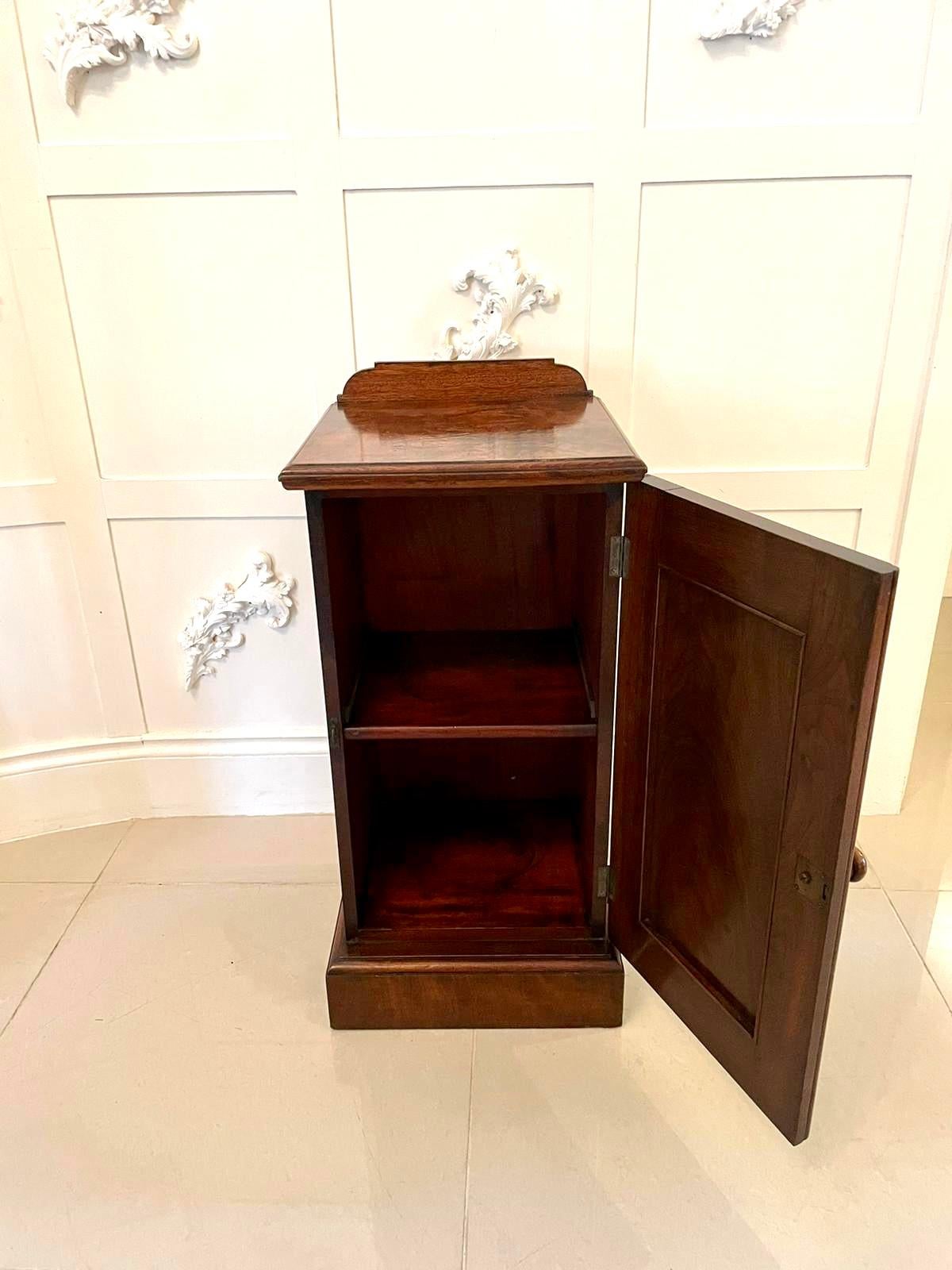 Quality Antique Victorian Burr Walnut Bedside Cabinet/Nightstand 4