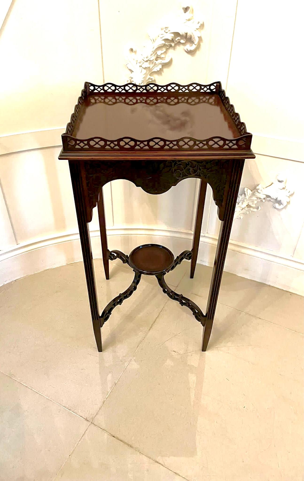 Other Quality Antique Victorian Carved Mahogany Lamp Table