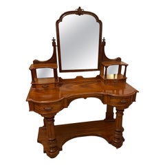 Quality Antique Victorian Carved Mahogany Dressing Table