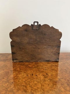 Quality antique Victorian carved oak candle box