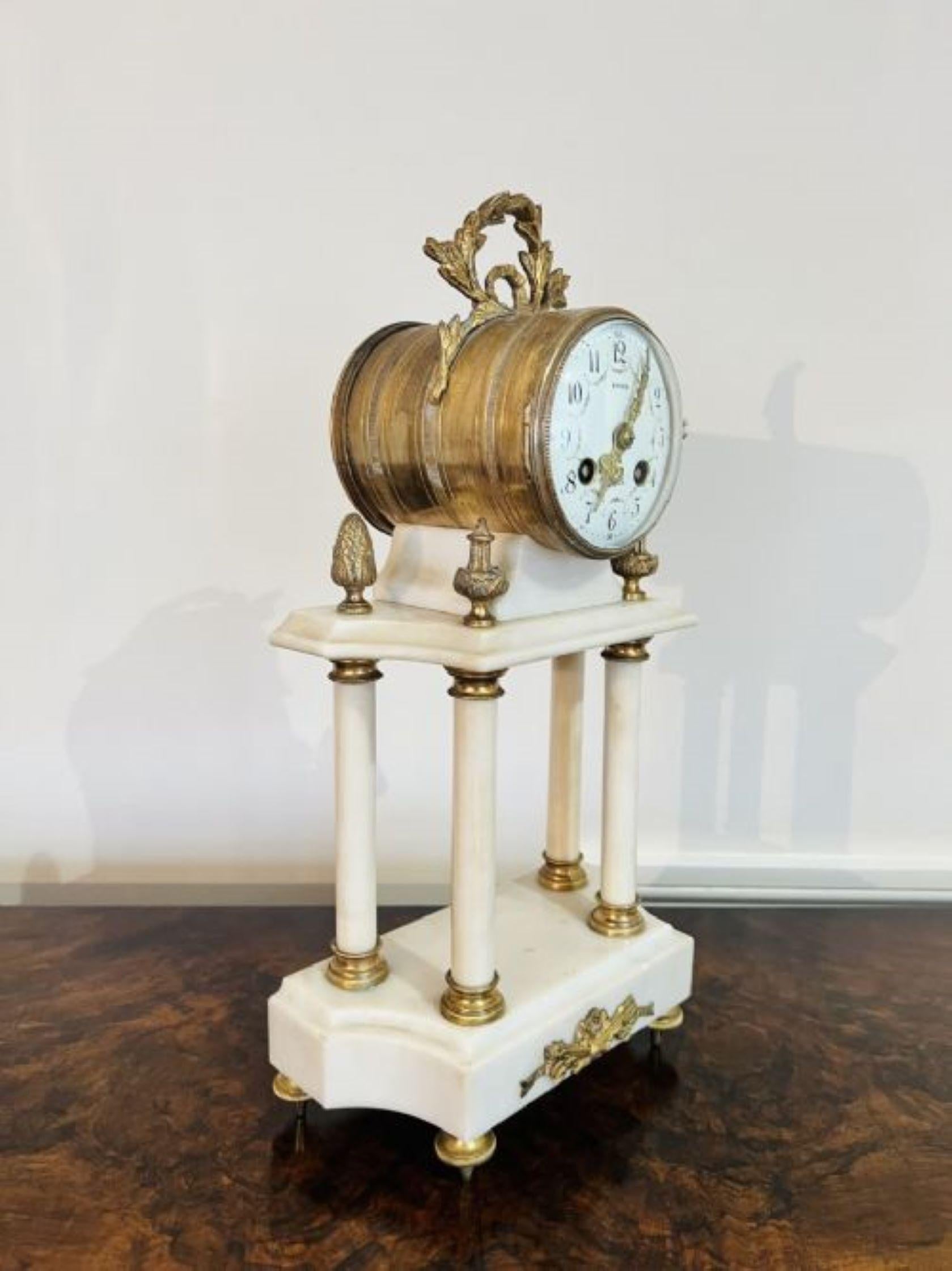 19th Century Quality antique Victorian clock garniture with a pair of candelabras  For Sale