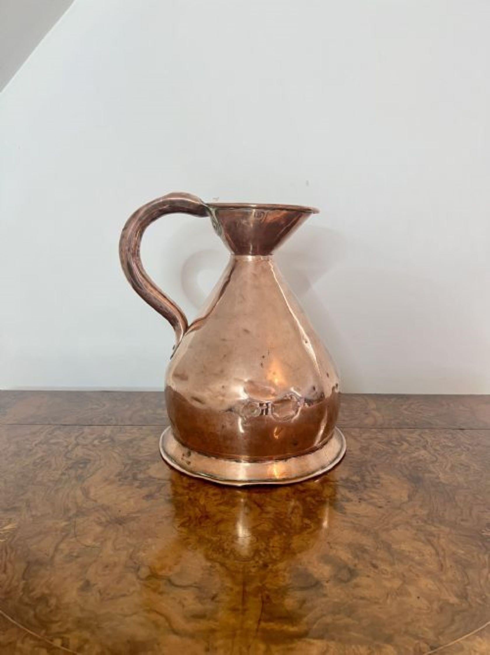 Copper Quality antique Victorian copper harvest jug For Sale