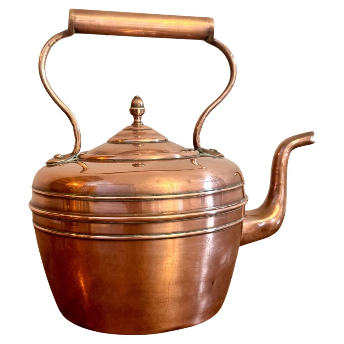 Bouilloire victorienne en cuivre de qualité en vente