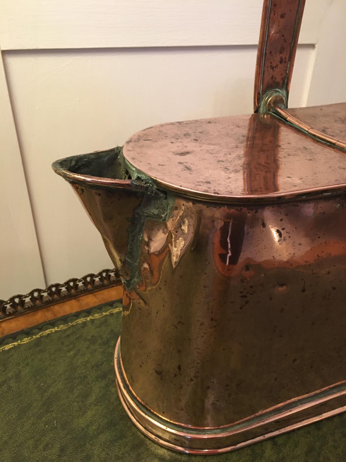 Quality Antique Victorian Copper Watering Can In Excellent Condition For Sale In Suffolk, GB