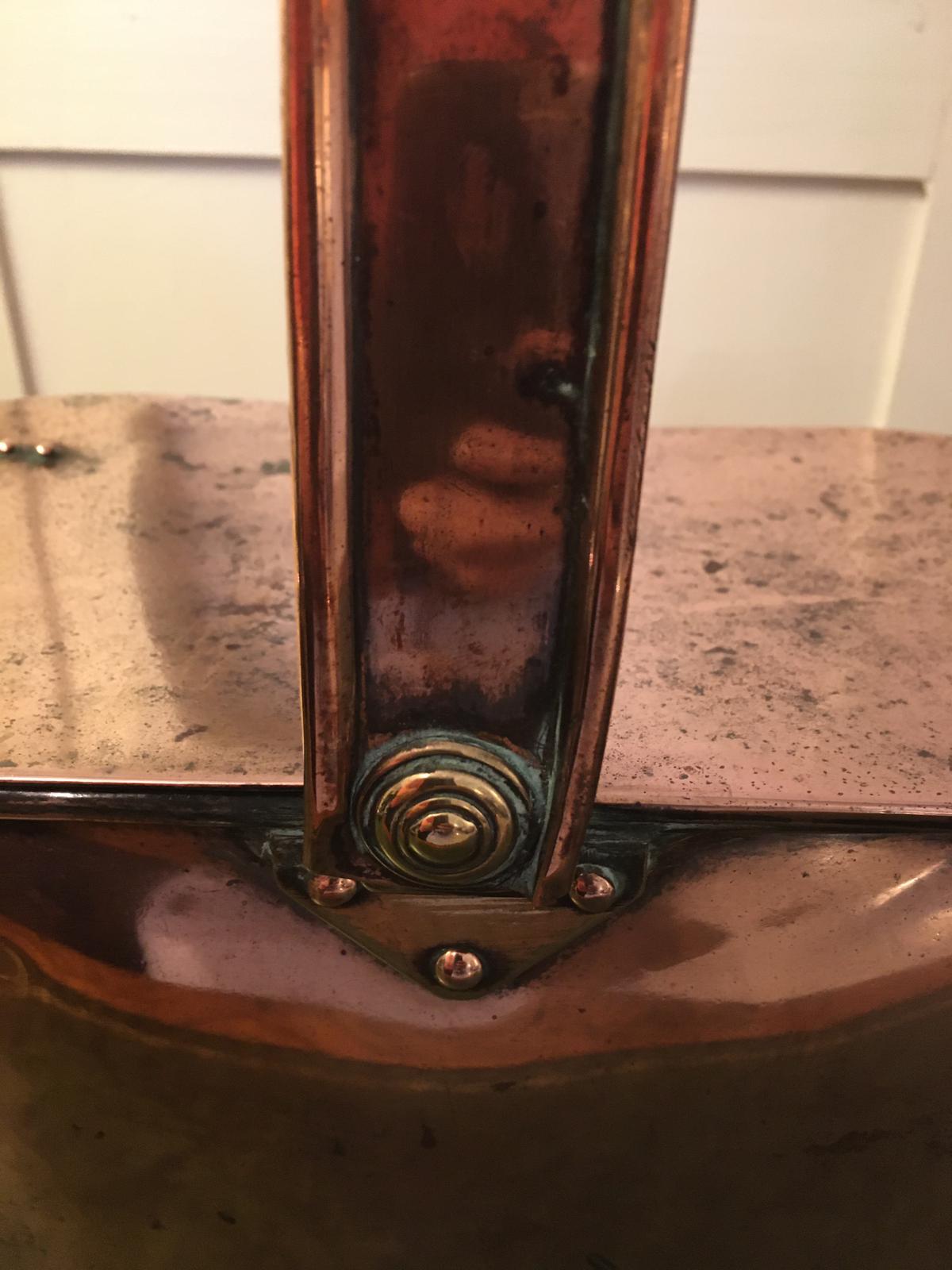 Antike viktorianische Wasserdose aus Kupfer im Angebot 3