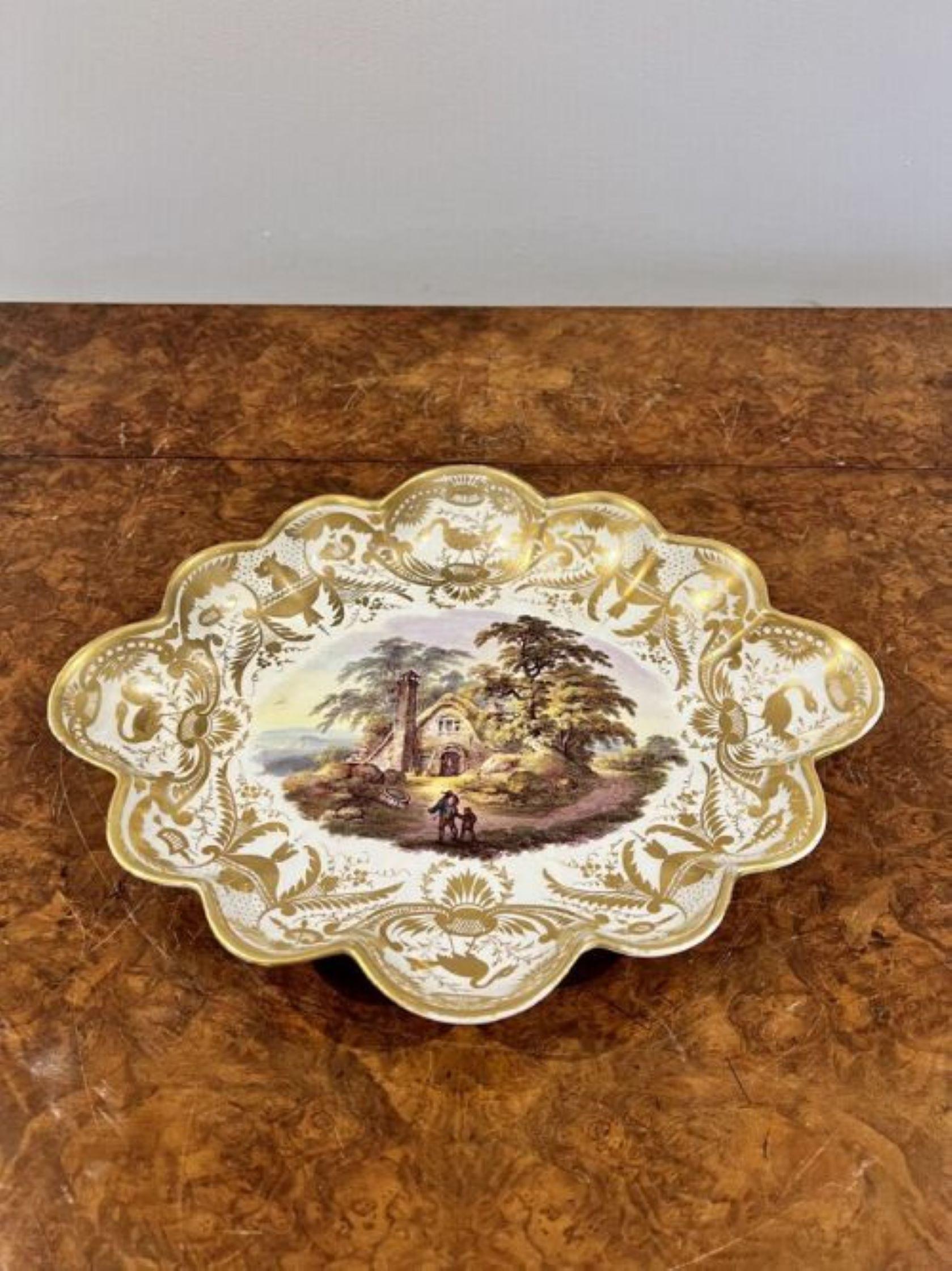 Quality antique Victorian Derby dish In Good Condition For Sale In Ipswich, GB