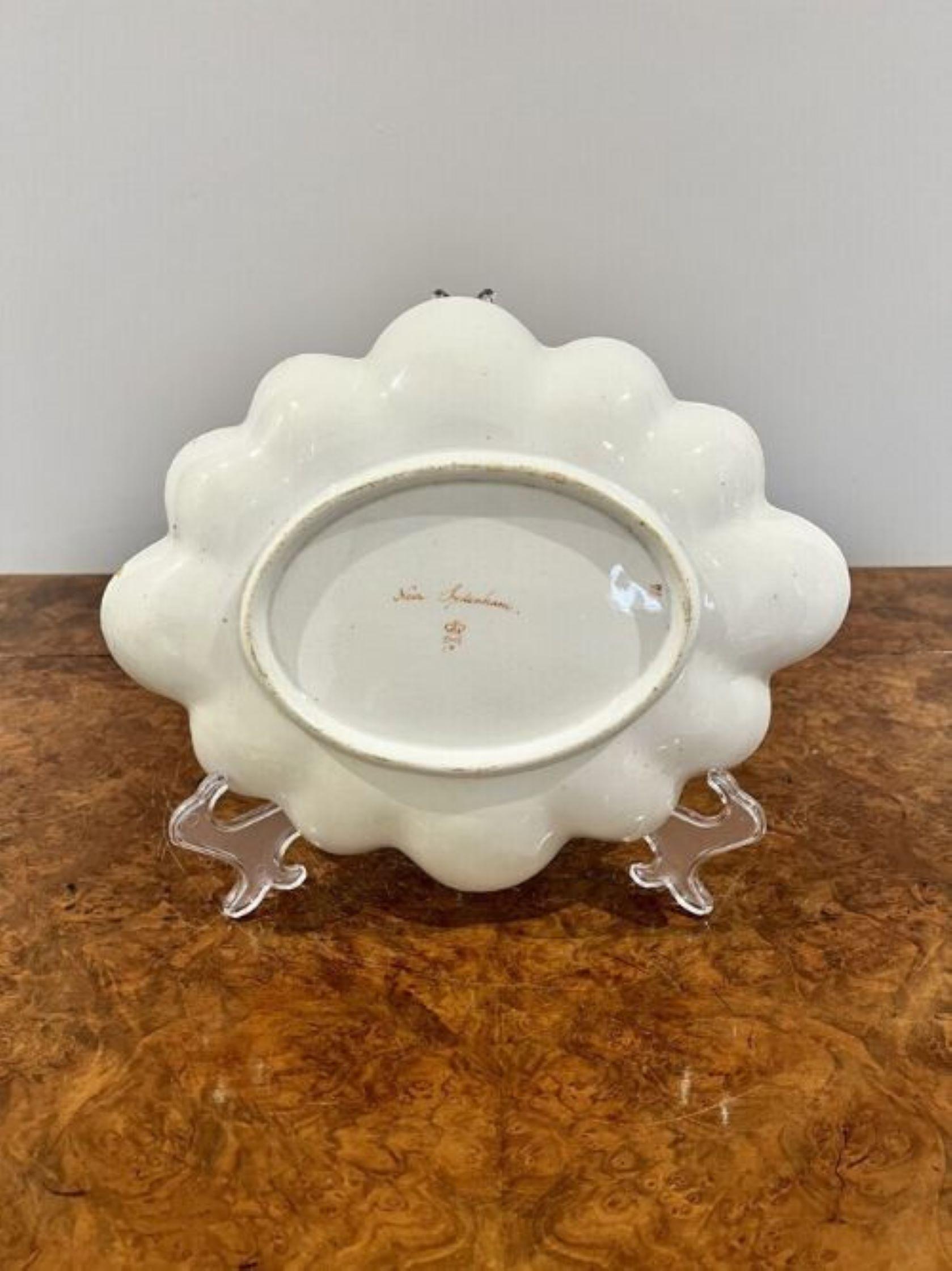 Ceramic Quality antique Victorian Derby dish For Sale