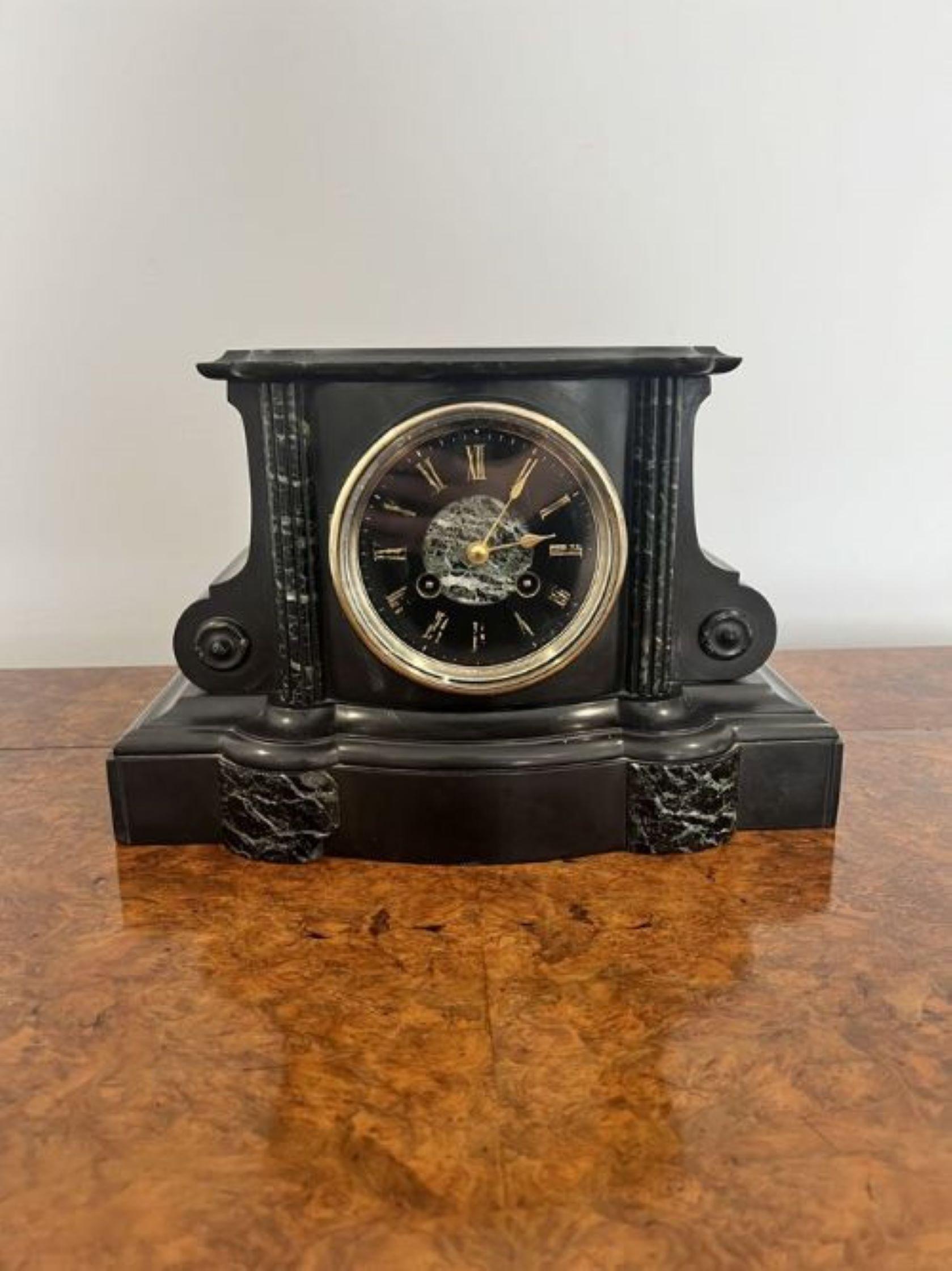 Quality antique Victorian eight day mantle clock  For Sale 2