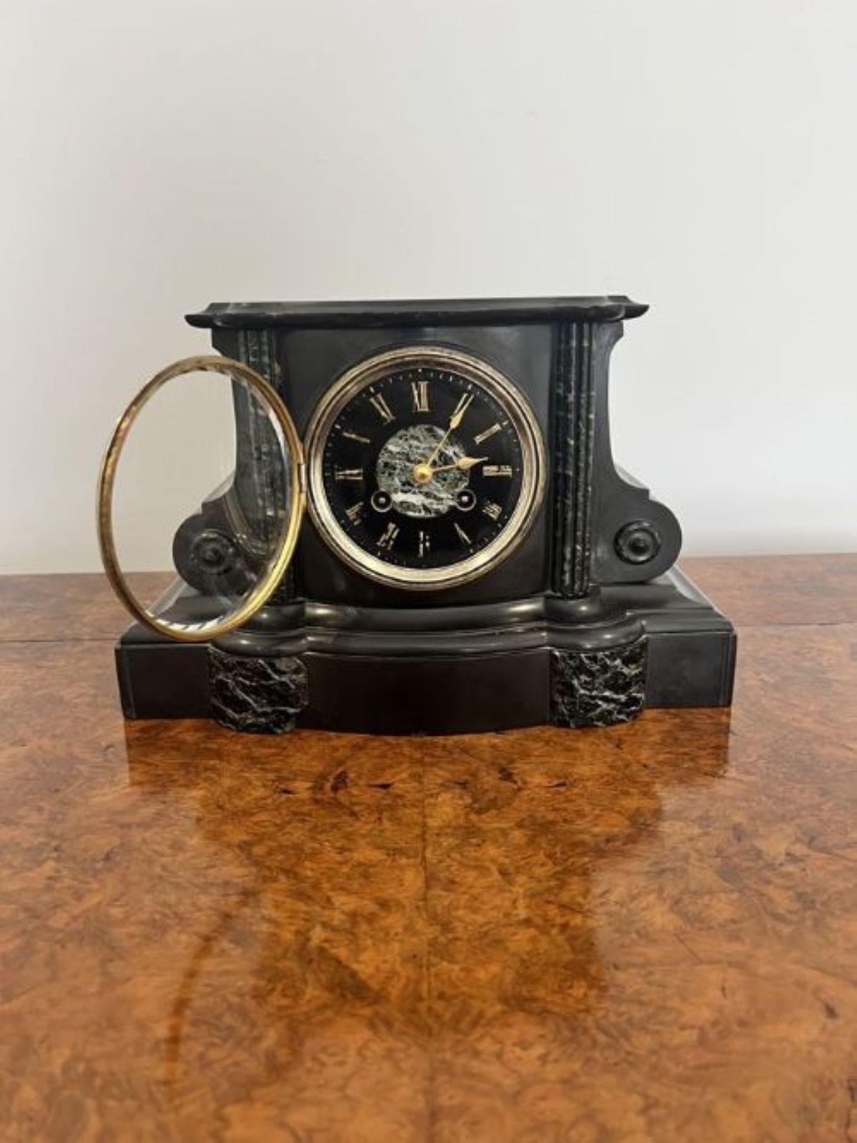 Quality antique Victorian eight day mantle clock  For Sale 3