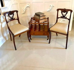 Quality Antique Victorian Figured Walnut Canterbury