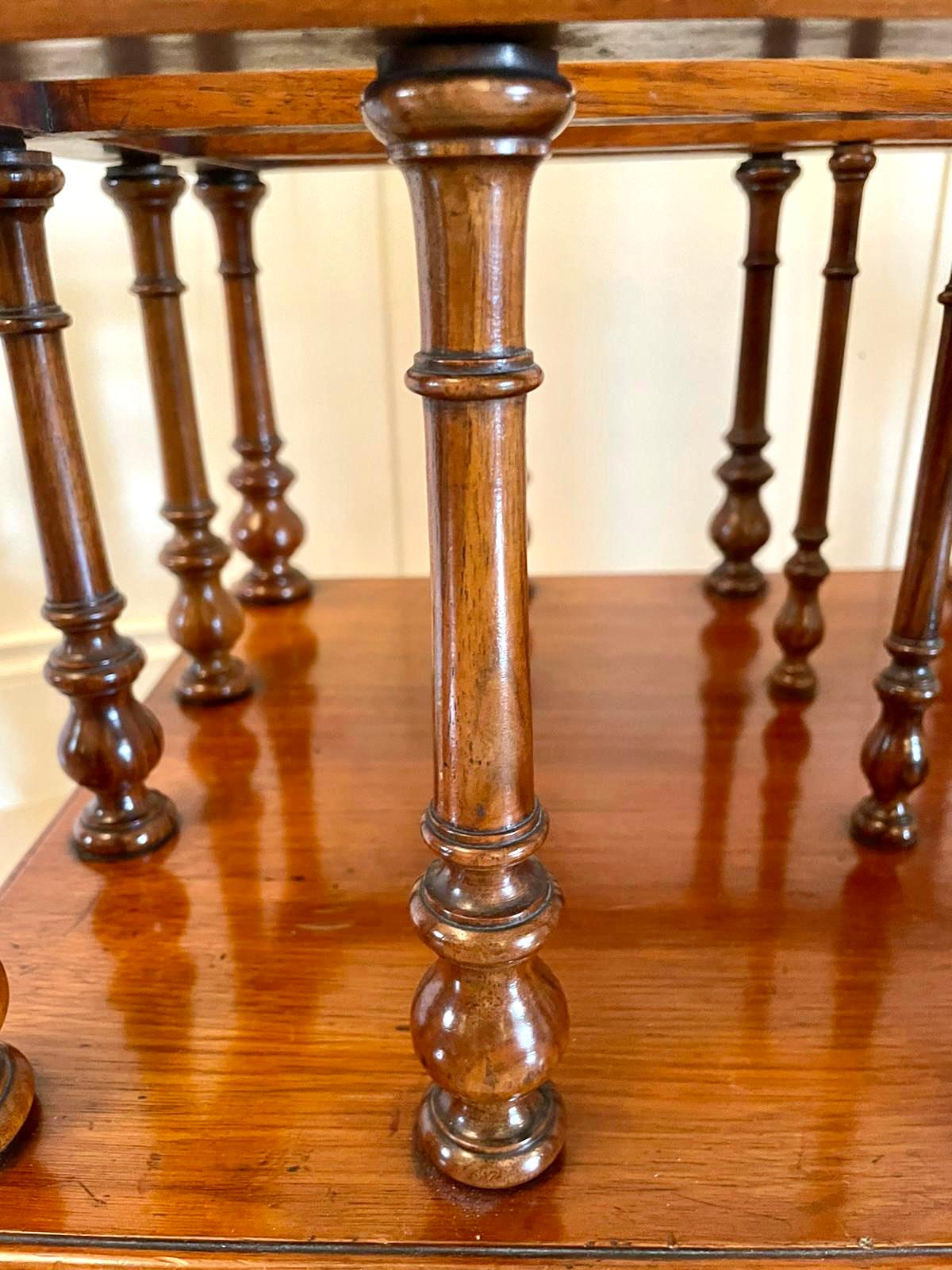 Quality Antique Victorian Figured Walnut Canterbury For Sale 1