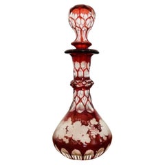 Antike viktorianische Glas Spirituosen-Parfümflasche und Stopfen in Qualität