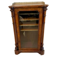 Quality Antique Victorian Inlaid Burr Walnut Music Cabinet