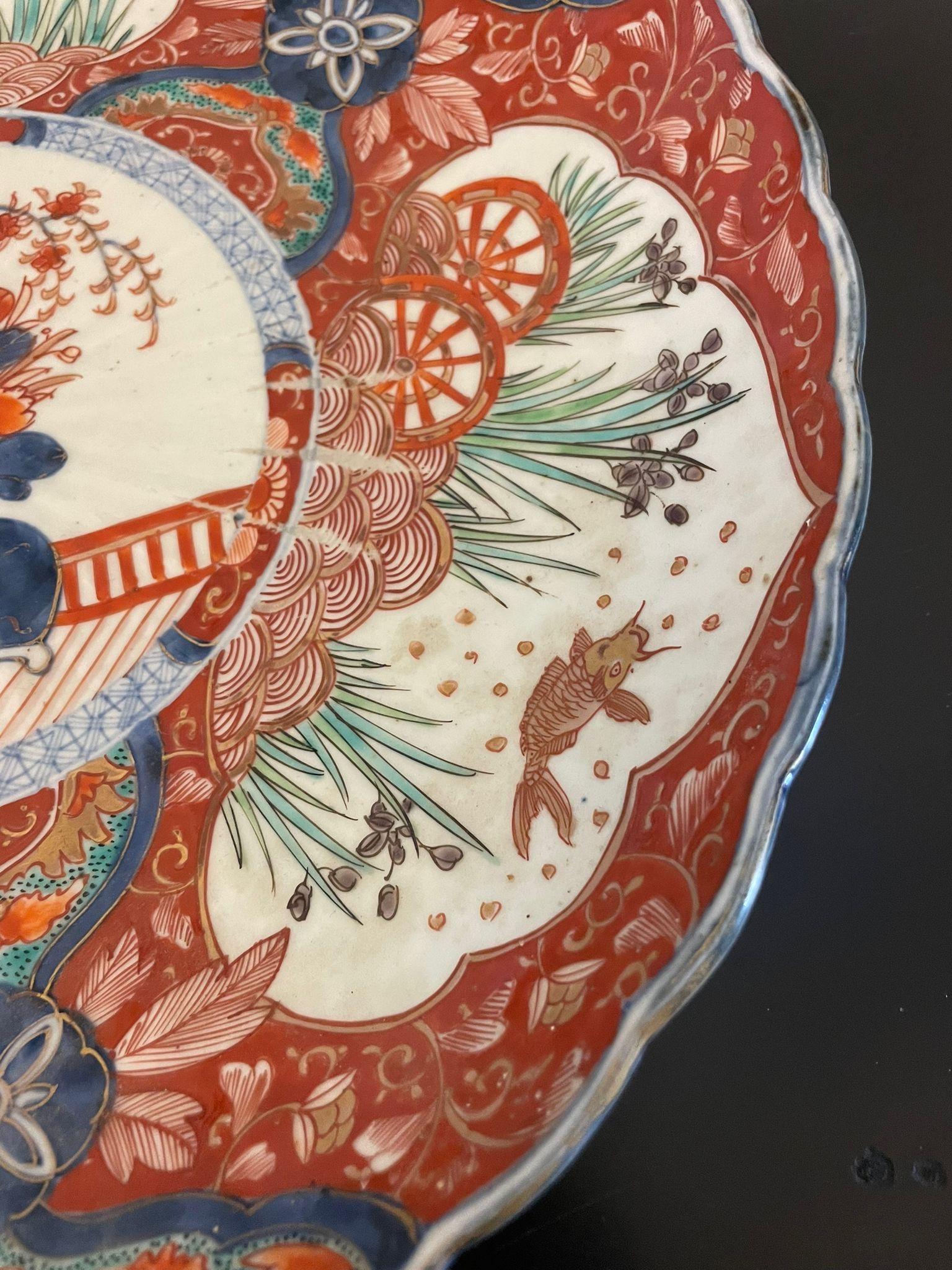Porcelaine Assiette Imari japonaise victorienne ancienne de qualité  en vente