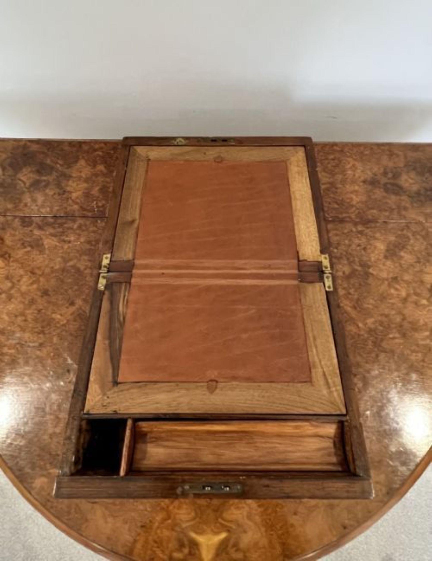 Caja de escritura antigua victoriana de caoba y latón de calidad siglo XIX en venta