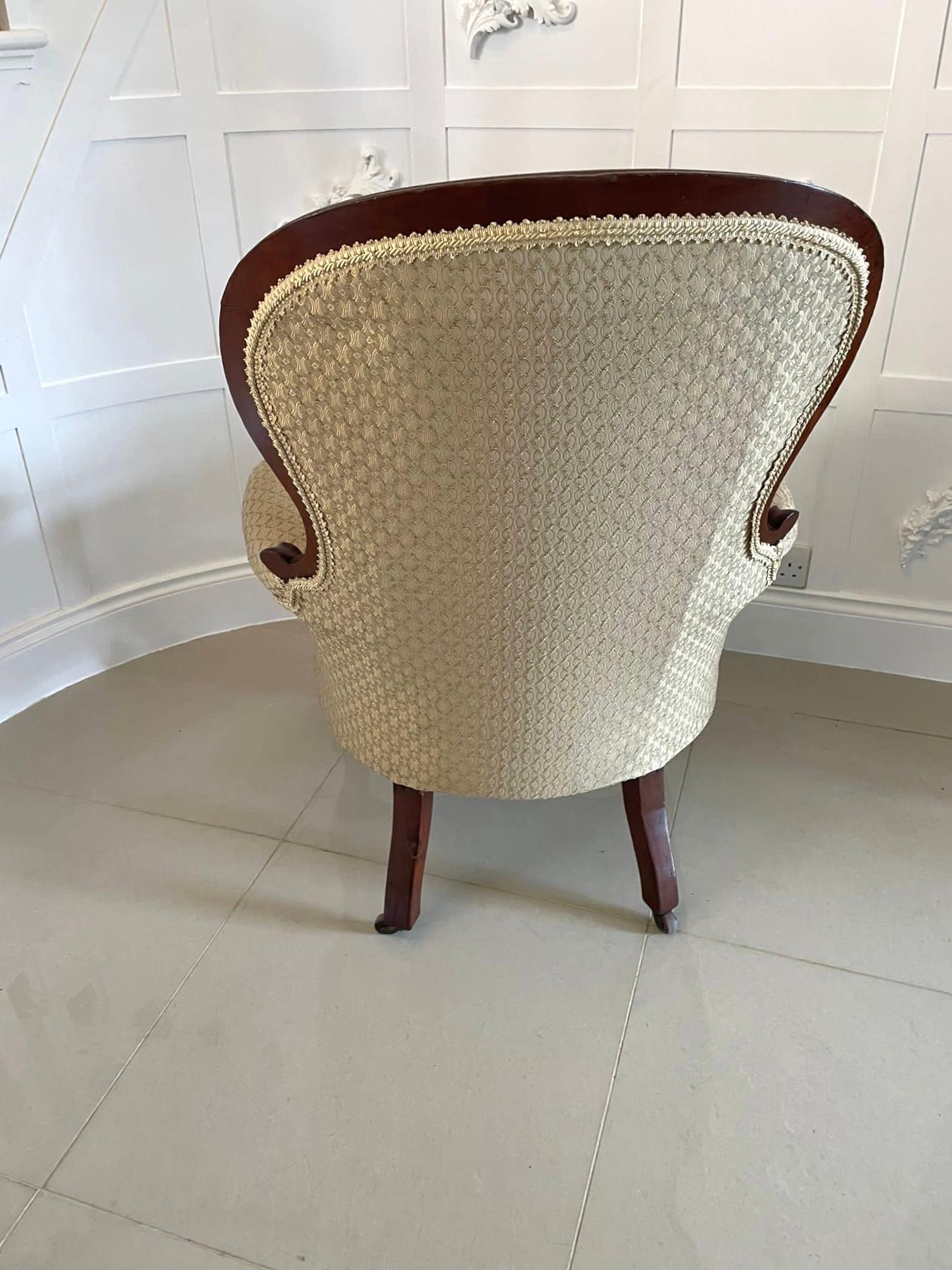 Fauteuil victorien ancien de qualité en acajou Bon état - En vente à Suffolk, GB