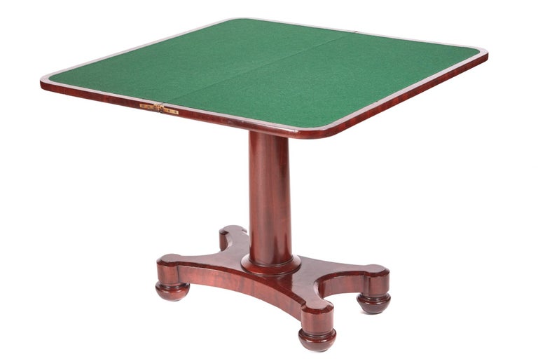 Quality Antique Victorian Mahogany Card Table For Sale at 1stDibs