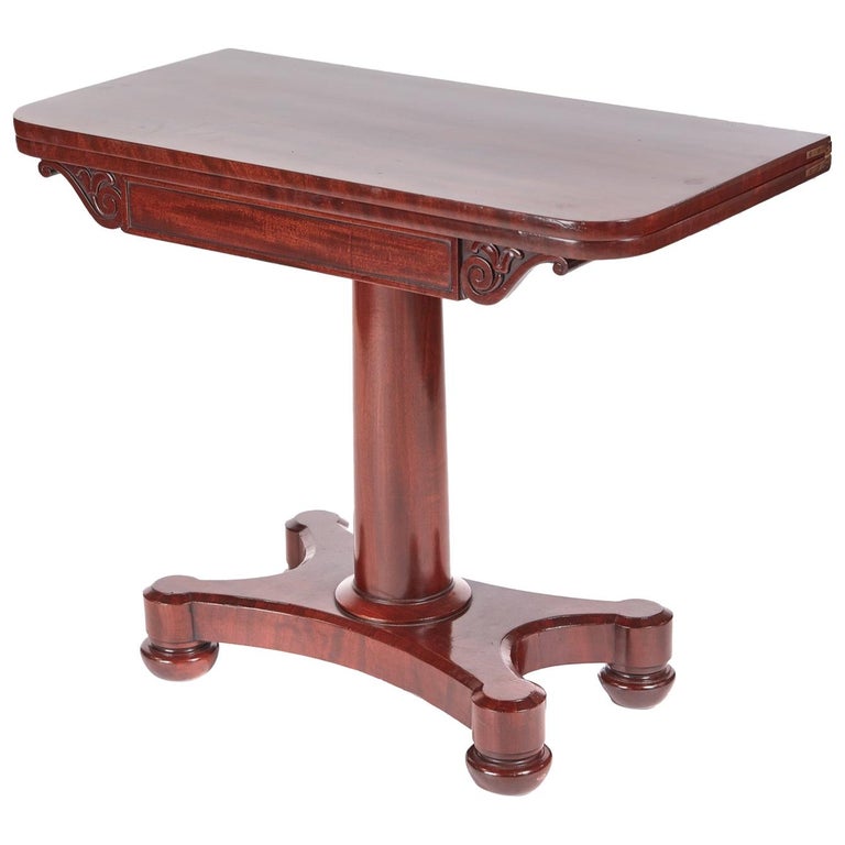 Quality Antique Victorian Mahogany Card Table For Sale at 1stDibs