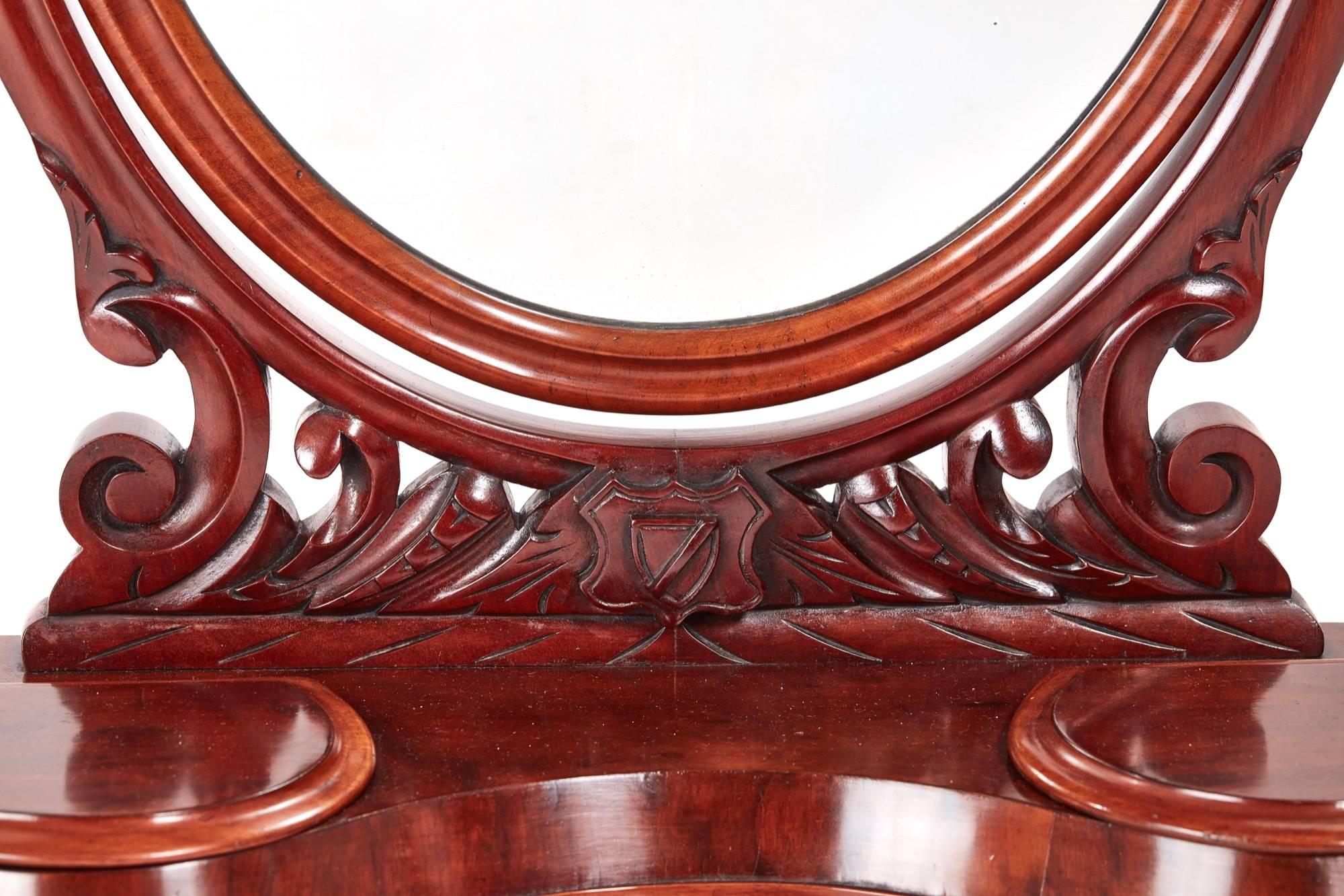 19th Century Quality Antique Victorian Mahogany Dressing Table Mirror