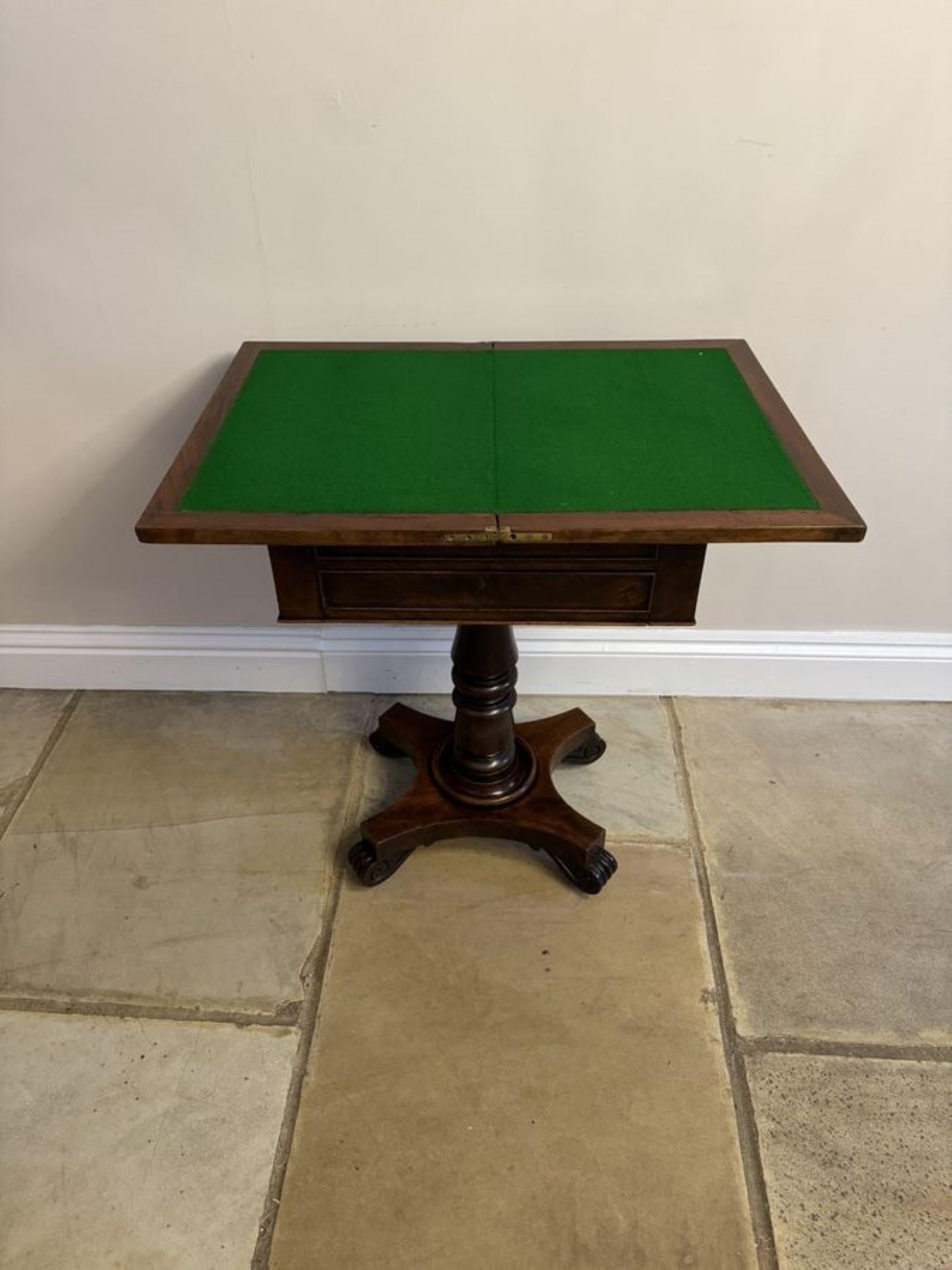 19th Century Quality antique Victorian mahogany freestanding games table  For Sale