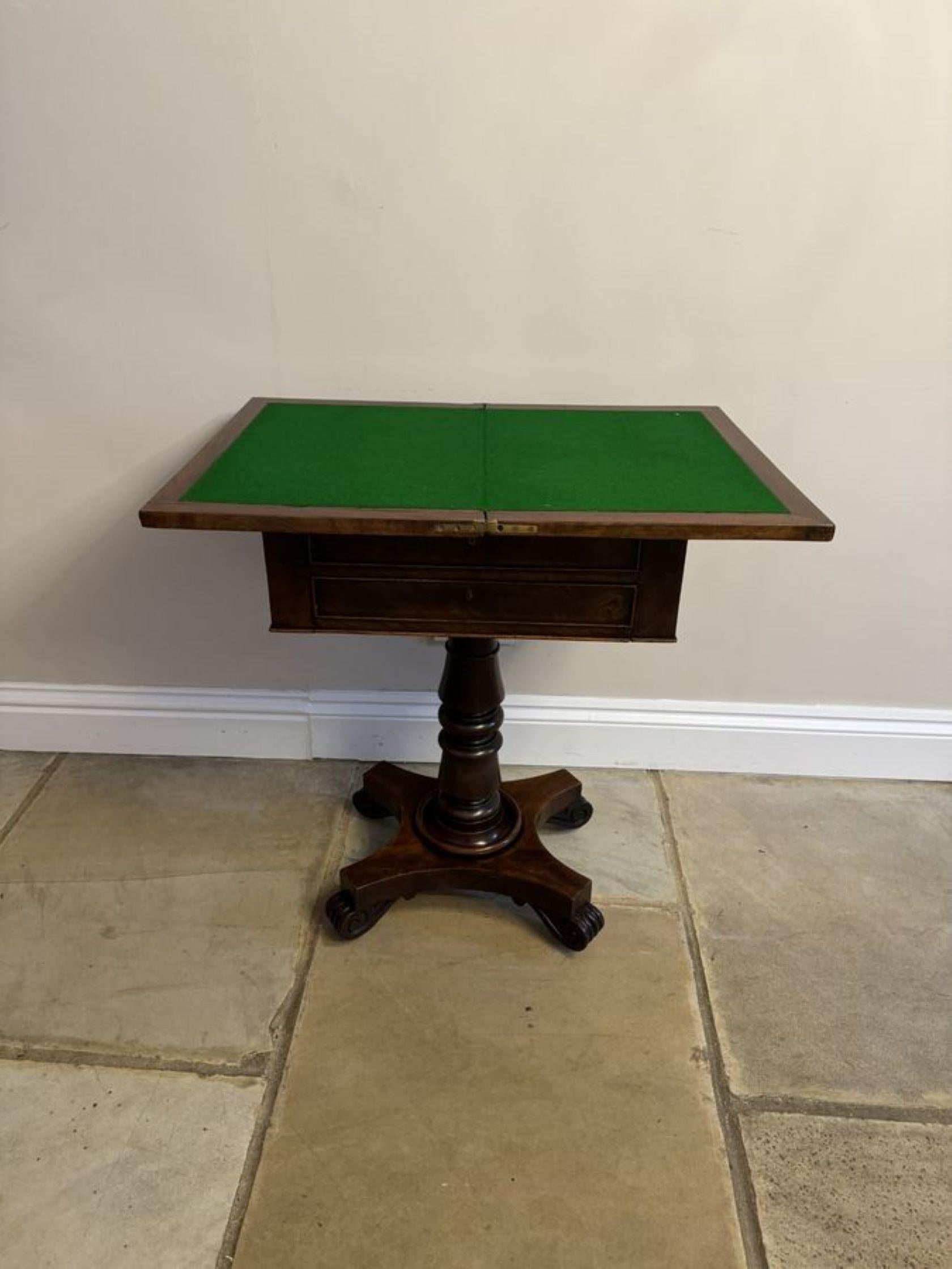 Mahogany Quality antique Victorian mahogany freestanding games table  For Sale