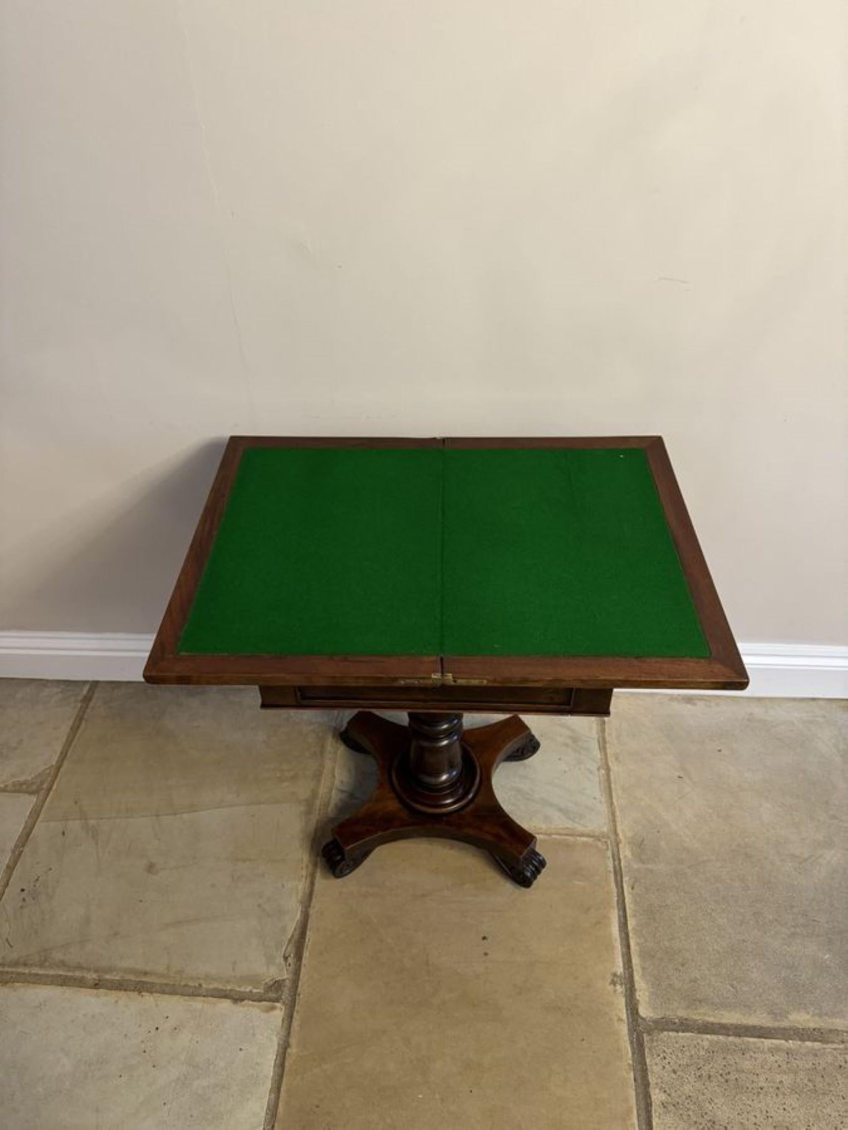 Quality antique Victorian mahogany freestanding games table  For Sale 1
