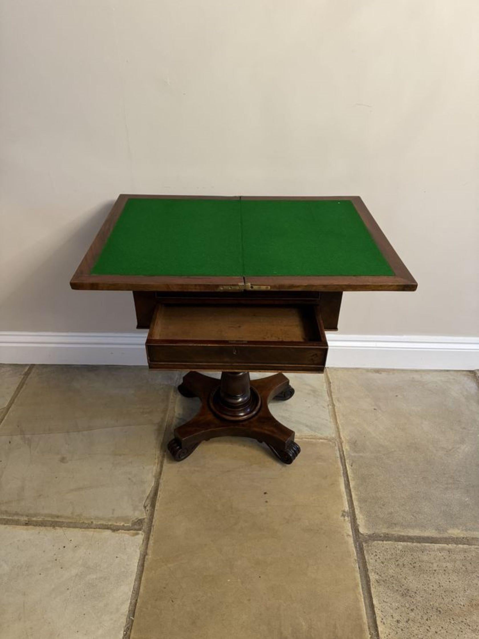 Quality antique Victorian mahogany freestanding games table  For Sale 2