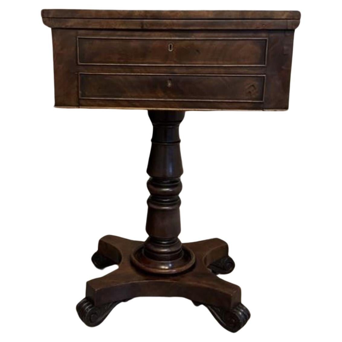 Quality antique Victorian mahogany freestanding games table  For Sale