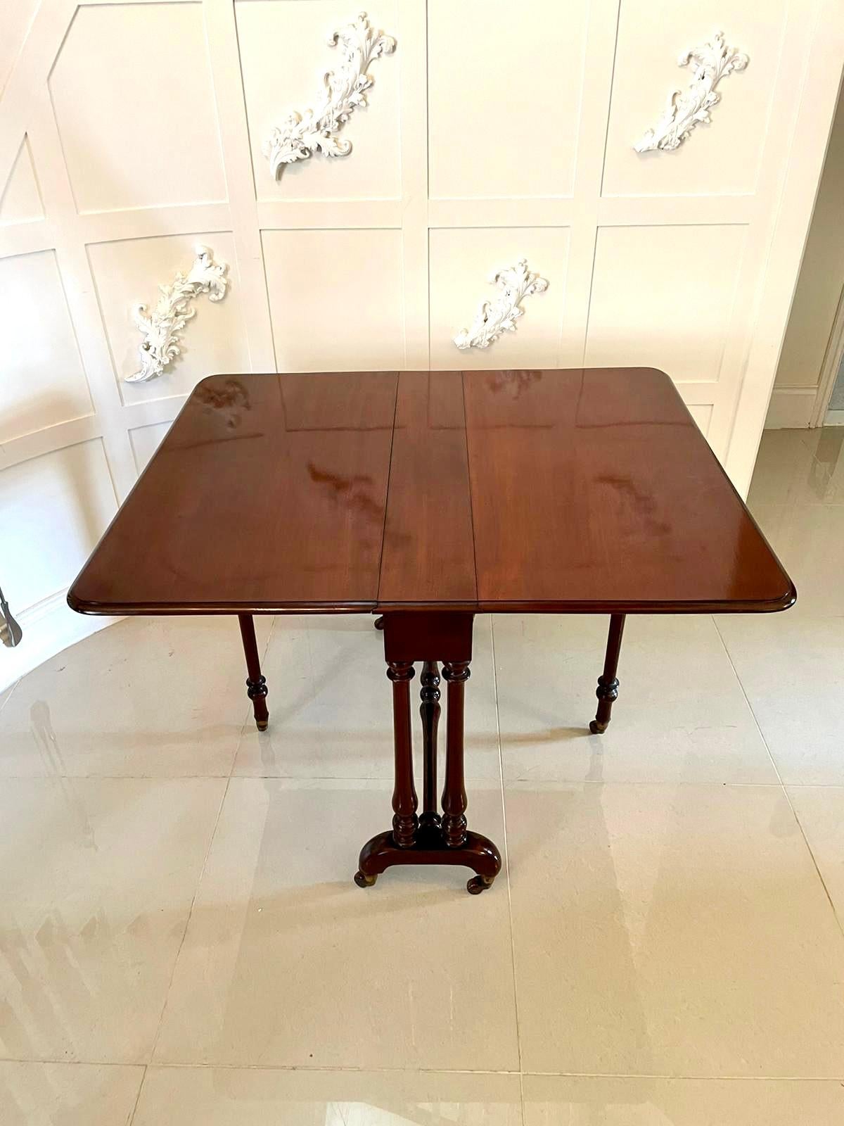 High Victorian Quality Antique Victorian Mahogany Sutherland Table For Sale