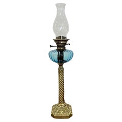 Lampada a olio vittoriana antica di qualità