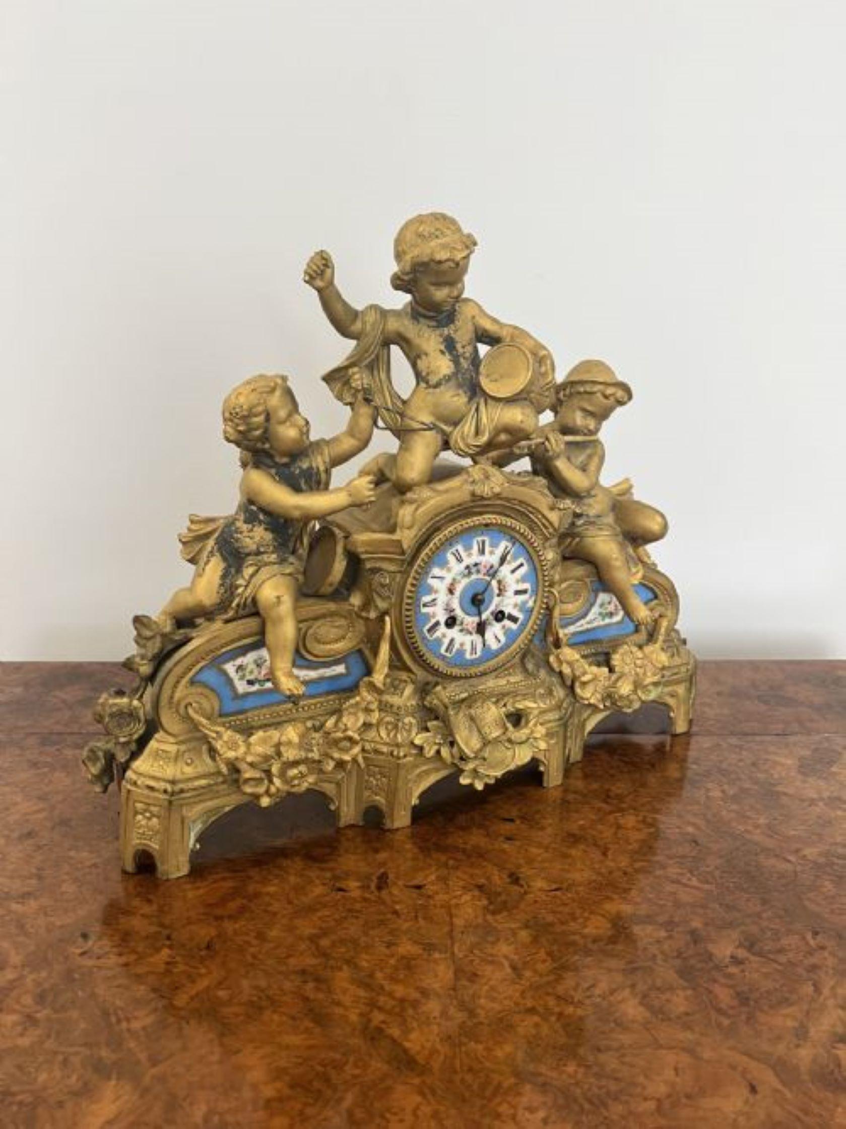 Quality antique Victorian Phillipe H. Mourey French mantle clock  In Good Condition For Sale In Ipswich, GB