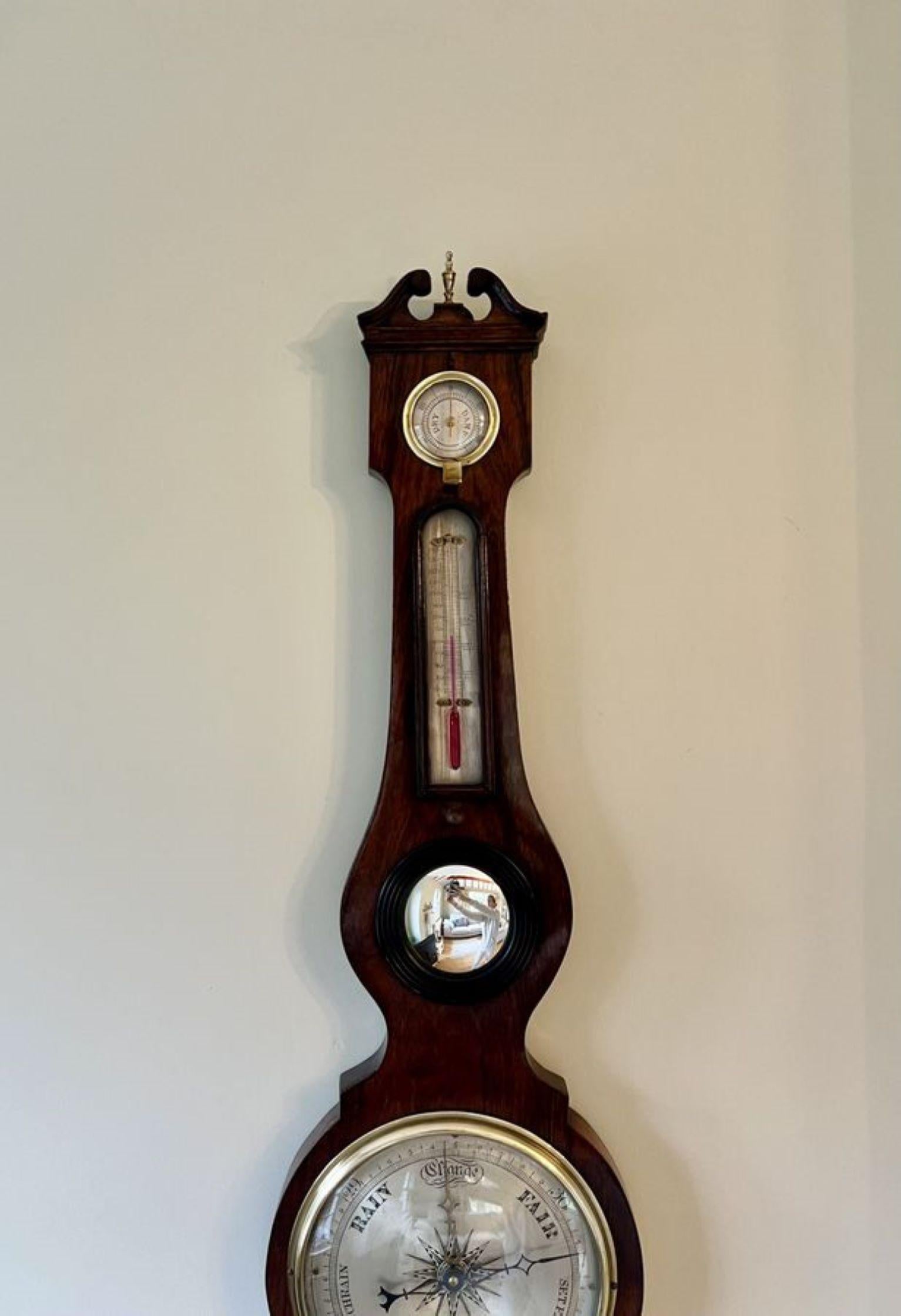 19th Century Quality antique Victorian rosewood barometer by Ballard of Cranbrook For Sale