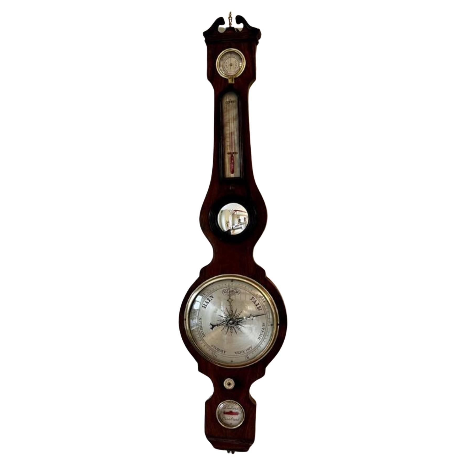 Antikes viktorianisches Barometer aus Rosenholz in Qualität von Ballard of Cranbrook